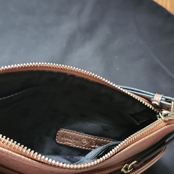 Juicy Couture Metallic sheen pewter bronze wristlet clutch bag with strap retro - Picture 3 of 5